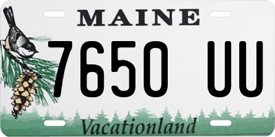 ME license plate 7650UU