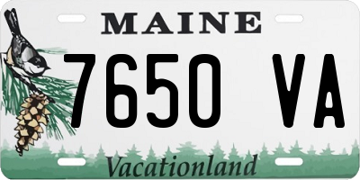 ME license plate 7650VA
