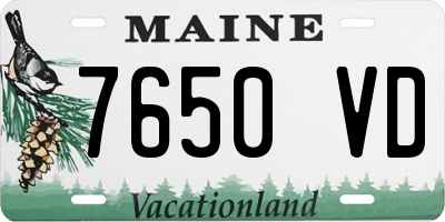 ME license plate 7650VD