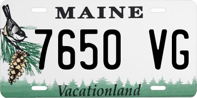 ME license plate 7650VG