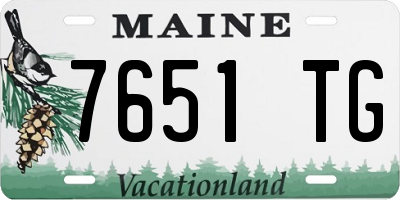 ME license plate 7651TG