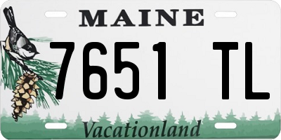 ME license plate 7651TL