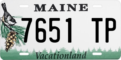 ME license plate 7651TP