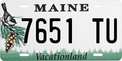 ME license plate 7651TU