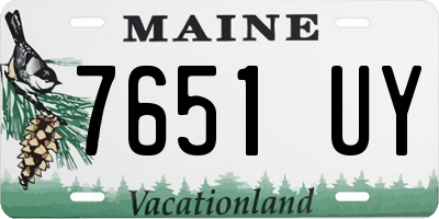 ME license plate 7651UY