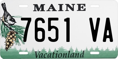 ME license plate 7651VA