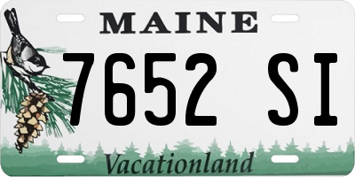 ME license plate 7652SI