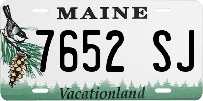 ME license plate 7652SJ