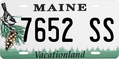 ME license plate 7652SS