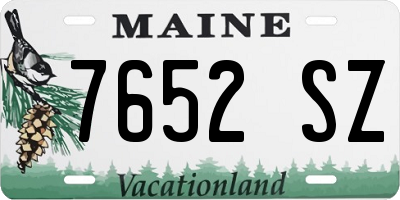 ME license plate 7652SZ