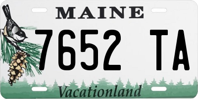 ME license plate 7652TA
