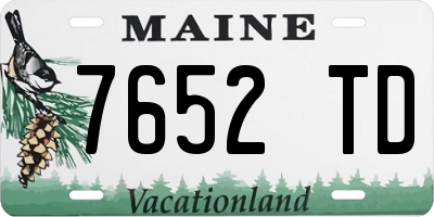 ME license plate 7652TD