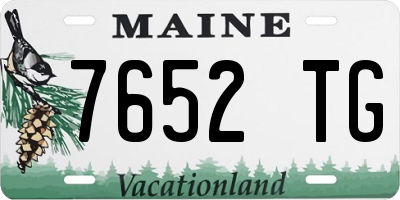 ME license plate 7652TG