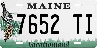 ME license plate 7652TI