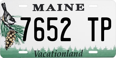 ME license plate 7652TP