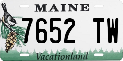 ME license plate 7652TW