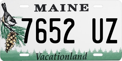 ME license plate 7652UZ