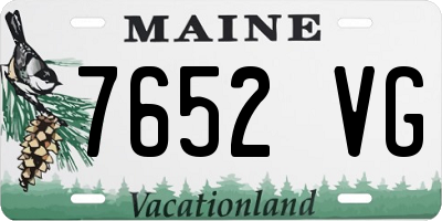 ME license plate 7652VG