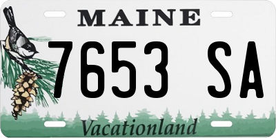 ME license plate 7653SA