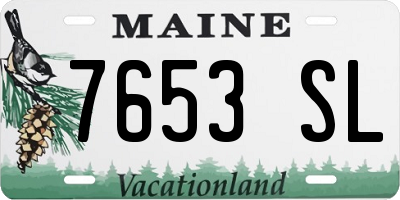 ME license plate 7653SL