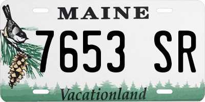 ME license plate 7653SR