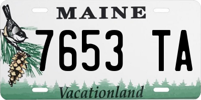 ME license plate 7653TA