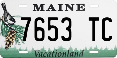 ME license plate 7653TC