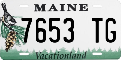 ME license plate 7653TG