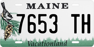 ME license plate 7653TH