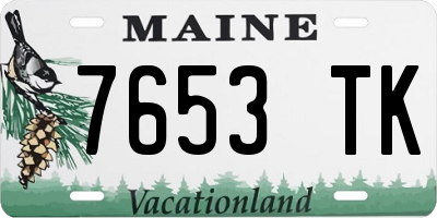 ME license plate 7653TK