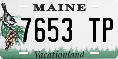 ME license plate 7653TP