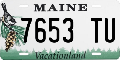ME license plate 7653TU