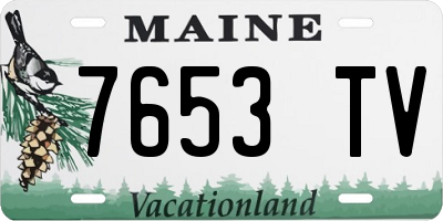 ME license plate 7653TV