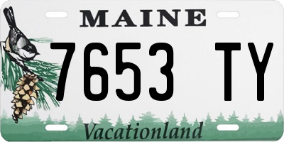 ME license plate 7653TY