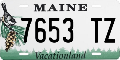 ME license plate 7653TZ