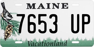 ME license plate 7653UP