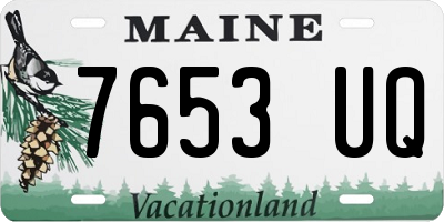 ME license plate 7653UQ