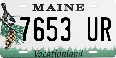 ME license plate 7653UR