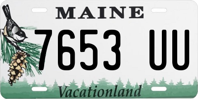 ME license plate 7653UU