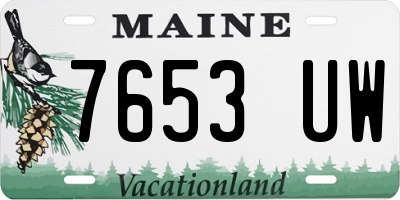 ME license plate 7653UW