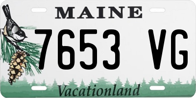 ME license plate 7653VG