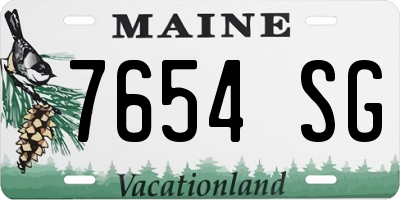 ME license plate 7654SG
