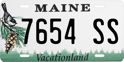 ME license plate 7654SS