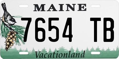 ME license plate 7654TB