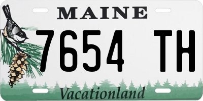 ME license plate 7654TH