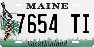 ME license plate 7654TI