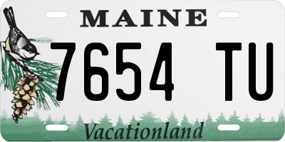 ME license plate 7654TU