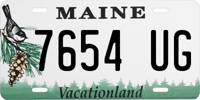 ME license plate 7654UG