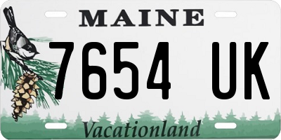 ME license plate 7654UK