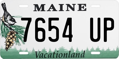ME license plate 7654UP